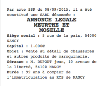 annonce legale meurthe et moselle